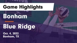Bonham  vs Blue Ridge Game Highlights - Oct. 4, 2022