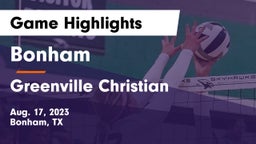 Bonham  vs Greenville Christian  Game Highlights - Aug. 17, 2023