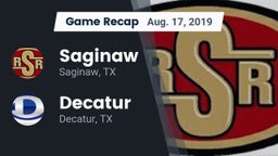 Recap: Saginaw  vs. Decatur  2019