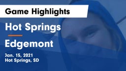 Hot Springs  vs Edgemont  Game Highlights - Jan. 15, 2021