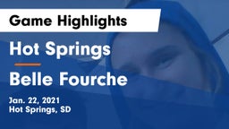 Hot Springs  vs Belle Fourche  Game Highlights - Jan. 22, 2021