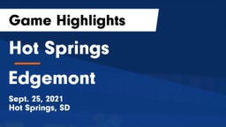 Hot Springs  vs Edgemont  Game Highlights - Sept. 25, 2021