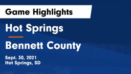 Hot Springs  vs Bennett County  Game Highlights - Sept. 30, 2021