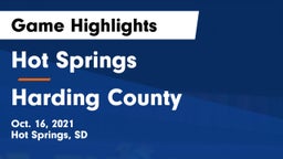 Hot Springs  vs Harding County Game Highlights - Oct. 16, 2021