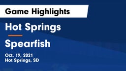 Hot Springs  vs Spearfish Game Highlights - Oct. 19, 2021