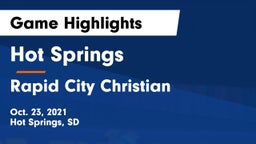 Hot Springs  vs Rapid City Christian  Game Highlights - Oct. 23, 2021