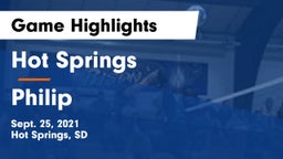 Hot Springs  vs Philip Game Highlights - Sept. 25, 2021