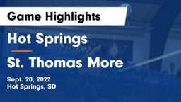 Hot Springs  vs St. Thomas More Game Highlights - Sept. 20, 2022