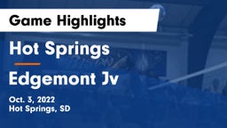 Hot Springs  vs Edgemont Jv Game Highlights - Oct. 3, 2022