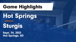 Hot Springs  vs Sturgis Game Highlights - Sept. 24, 2022