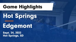 Hot Springs  vs Edgemont Game Highlights - Sept. 24, 2022
