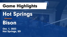 Hot Springs  vs Bison Game Highlights - Oct. 1, 2022