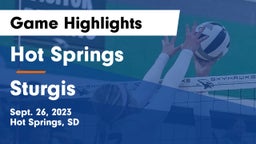 Hot Springs  vs Sturgis  Game Highlights - Sept. 26, 2023