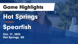 Hot Springs  vs Spearfish Game Highlights - Oct. 17, 2023