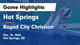 Hot Springs  vs Rapid City Christian  Game Highlights - Oct. 10, 2023
