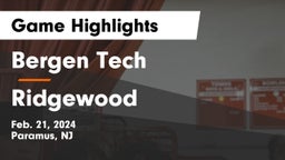 Bergen Tech  vs Ridgewood  Game Highlights - Feb. 21, 2024