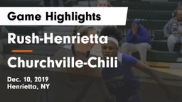 Rush-Henrietta  vs Churchville-Chili  Game Highlights - Dec. 10, 2019