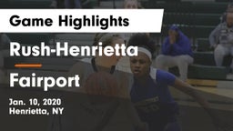 Rush-Henrietta  vs Fairport  Game Highlights - Jan. 10, 2020