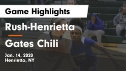 Rush-Henrietta  vs Gates Chili  Game Highlights - Jan. 14, 2020