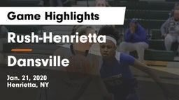 Rush-Henrietta  vs Dansville  Game Highlights - Jan. 21, 2020
