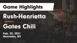 Rush-Henrietta  vs Gates Chili  Game Highlights - Feb. 22, 2021