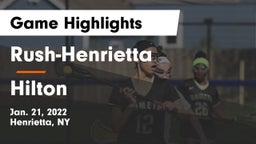 Rush-Henrietta  vs Hilton  Game Highlights - Jan. 21, 2022