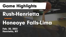 Rush-Henrietta  vs Honeoye Falls-Lima  Game Highlights - Feb. 20, 2022