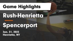 Rush-Henrietta  vs Spencerport  Game Highlights - Jan. 31, 2023