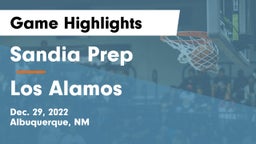 Sandia Prep  vs Los Alamos  Game Highlights - Dec. 29, 2022