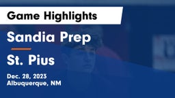 Sandia Prep  vs St. Pius  Game Highlights - Dec. 28, 2023