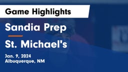 Sandia Prep  vs St. Michael's  Game Highlights - Jan. 9, 2024
