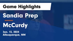 Sandia Prep  vs McCurdy  Game Highlights - Jan. 13, 2024