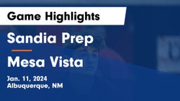 Sandia Prep  vs Mesa Vista  Game Highlights - Jan. 11, 2024