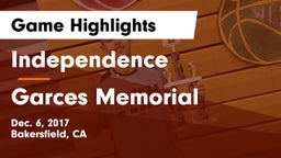 Independence  vs Garces Memorial  Game Highlights - Dec. 6, 2017