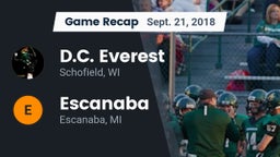 Recap: D.C. Everest  vs. Escanaba  2018