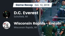 Recap: D.C. Everest  vs. Wisconsin Rapids - Lincoln  2018
