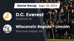 Recap: D.C. Everest  vs. Wisconsin Rapids - Lincoln  2019