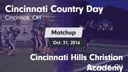 Matchup: Cin. Country Day HS vs. Cincinnati Hills Christian Academy 2016