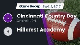Recap: Cincinnati Country Day  vs. Hillcrest Academy 2017