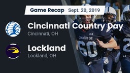 Recap: Cincinnati Country Day  vs. Lockland  2019