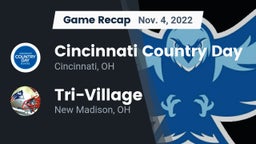 Recap: Cincinnati Country Day  vs. Tri-Village  2022