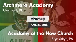 Matchup: Archmere Academy vs. Academy of the New Church  2016