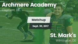 Matchup: Archmere Academy vs. St. Mark's  2016