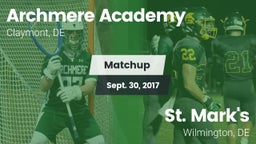 Matchup: Archmere Academy vs. St. Mark's  2017