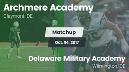 Matchup: Archmere Academy vs. Delaware Military Academy  2017