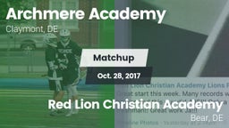 Matchup: Archmere Academy vs. Red Lion Christian Academy 2016