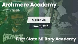 Matchup: Archmere Academy vs. First State Military Academy 2016