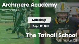 Matchup: Archmere Academy vs. The Tatnall School 2018