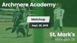 Matchup: Archmere Academy vs. St. Mark's  2018