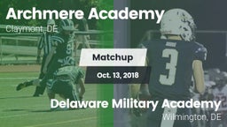 Matchup: Archmere Academy vs. Delaware Military Academy  2018